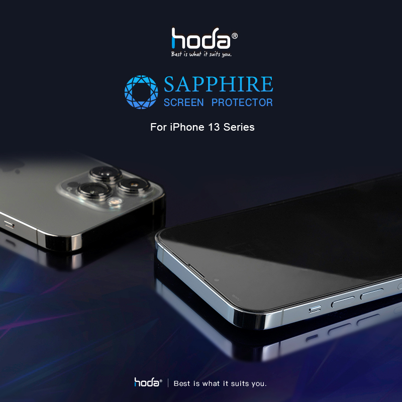 Hoda Sapphire Screen Protector for iPhone 13 Pro Max (6.7") With Helper