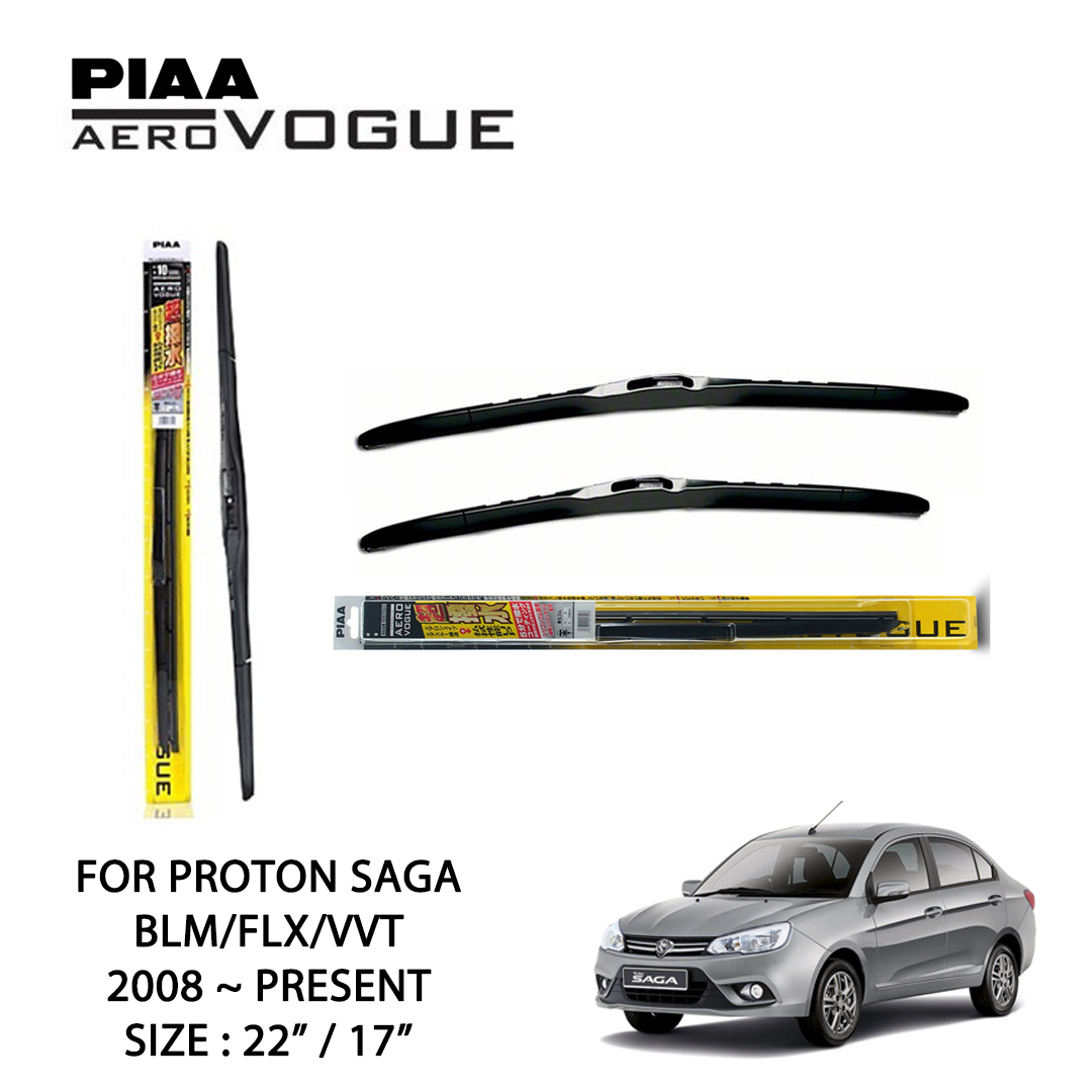 PIAA Aero Vogue Silicone Wiper For Proton Saga BLM/FLX/VVT (22" / 17")