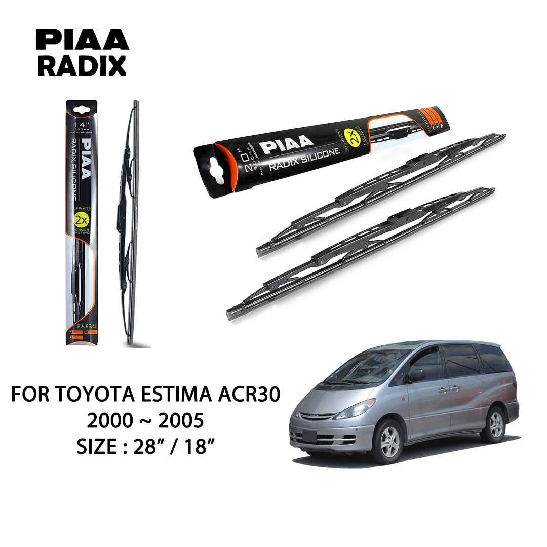 PIAA RADIX Soft Silicone Wiper For Toyota Estima ACR30 2000 2005 (28